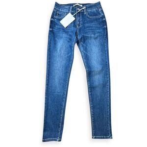 KANCAN Women’s Medium Wash Mid Rise Classic Skinny Jeans Style #KC11214CHD Size